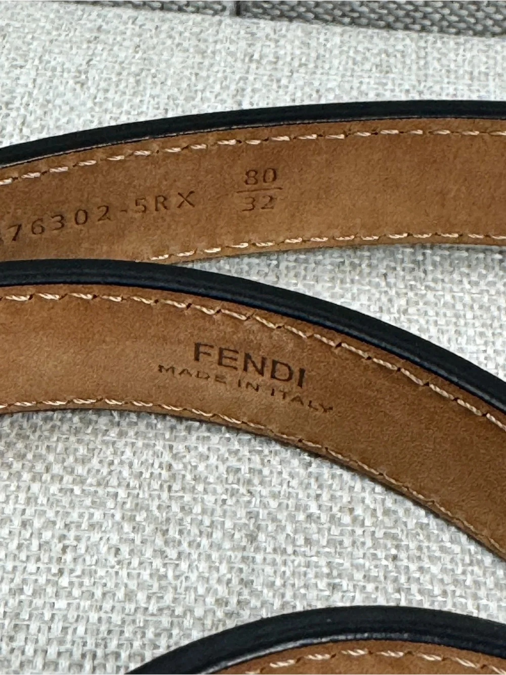 Fendi Black Monster Leather Belt with Gold Crystal Studs